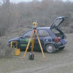 Topoprisma carro e equipamento